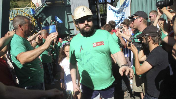 Telediario 1 - Huelga de mineros