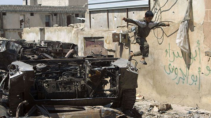 Telediario 1 - Continúan los bombardeos en Siria