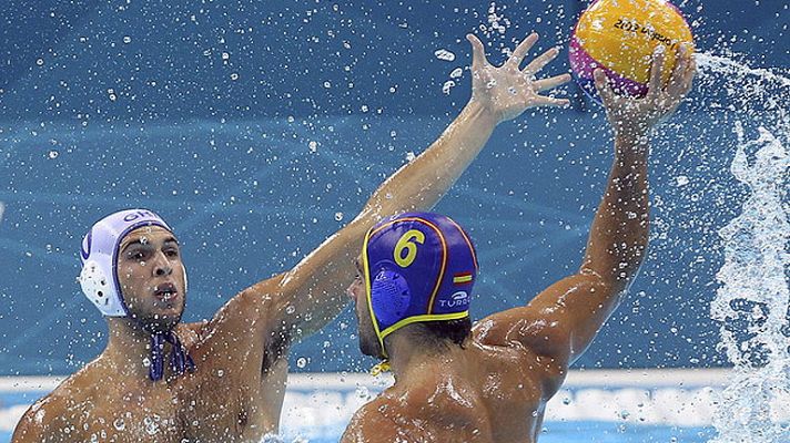 Telediario 1 - España ya está en cuartos de final de waterpolo en Londres 2012