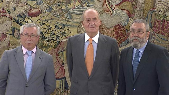Informativo 24h - El rey se reúne con Toxo y Méndez
