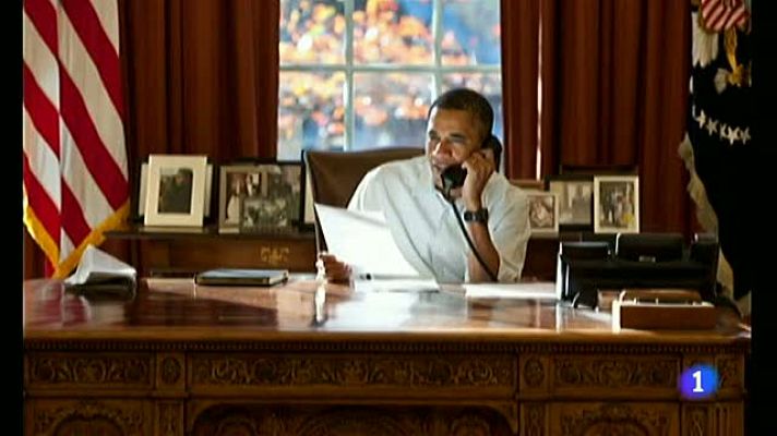 Telediario 1 - Obama, muy preocupado por la situación en la eurozona