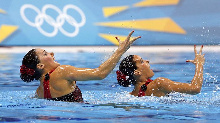 Telediario 1 - Las chicas de la sincronizada buscan la seguna medalla en Londres 2012
