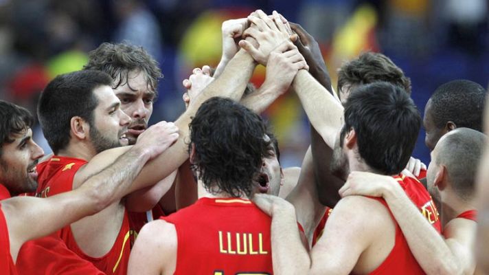 Telediario 1 - La selección española de baloncesto juega la semifinal de Londres 2012 ante Rusia