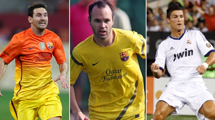 Telediario 1 - Messi, Iniesta y Cristiano optan al premio 'Mejor jugador de Europa'