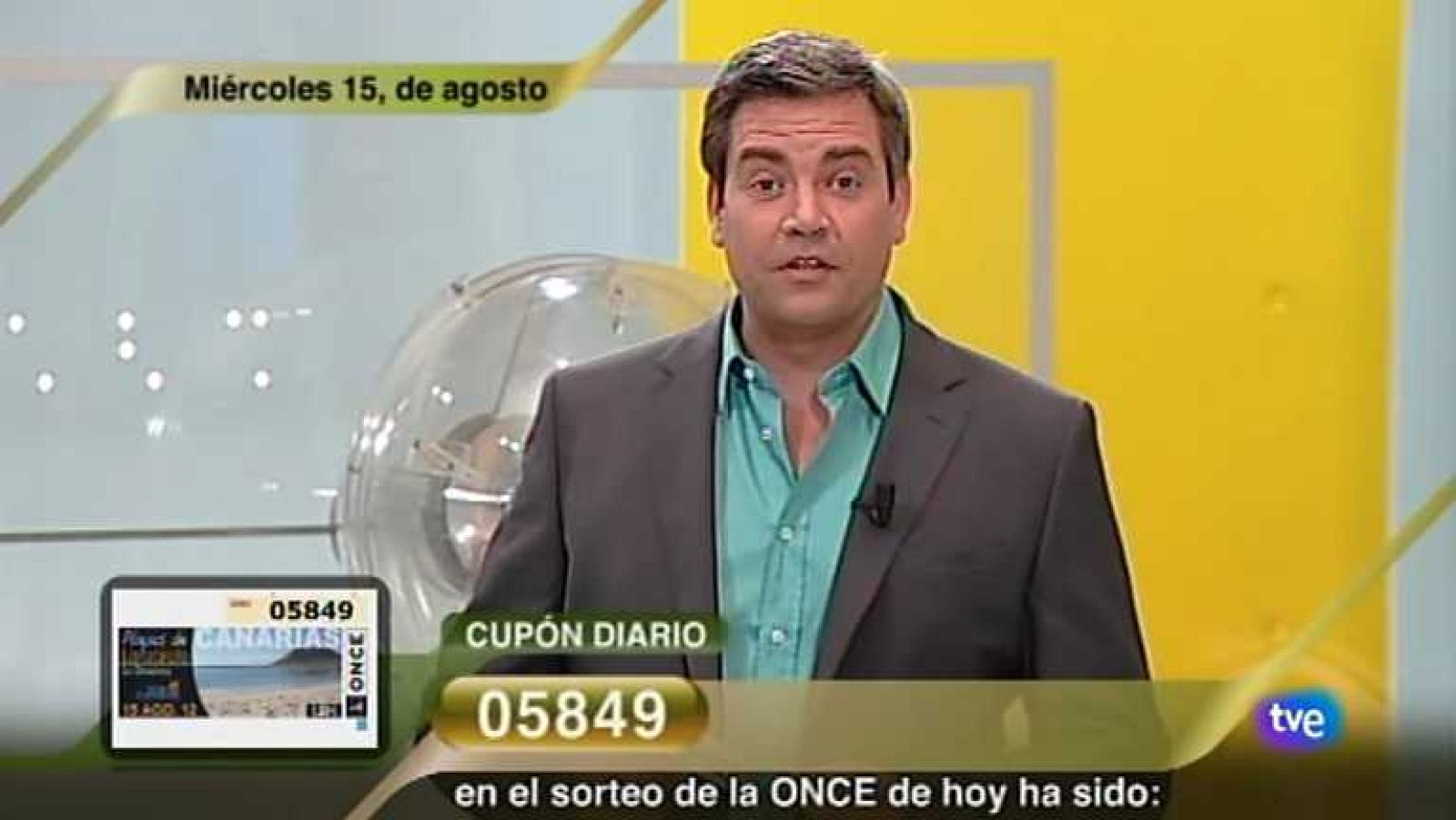 Sorteo ONCE - 15/08/12 - Ver ahora