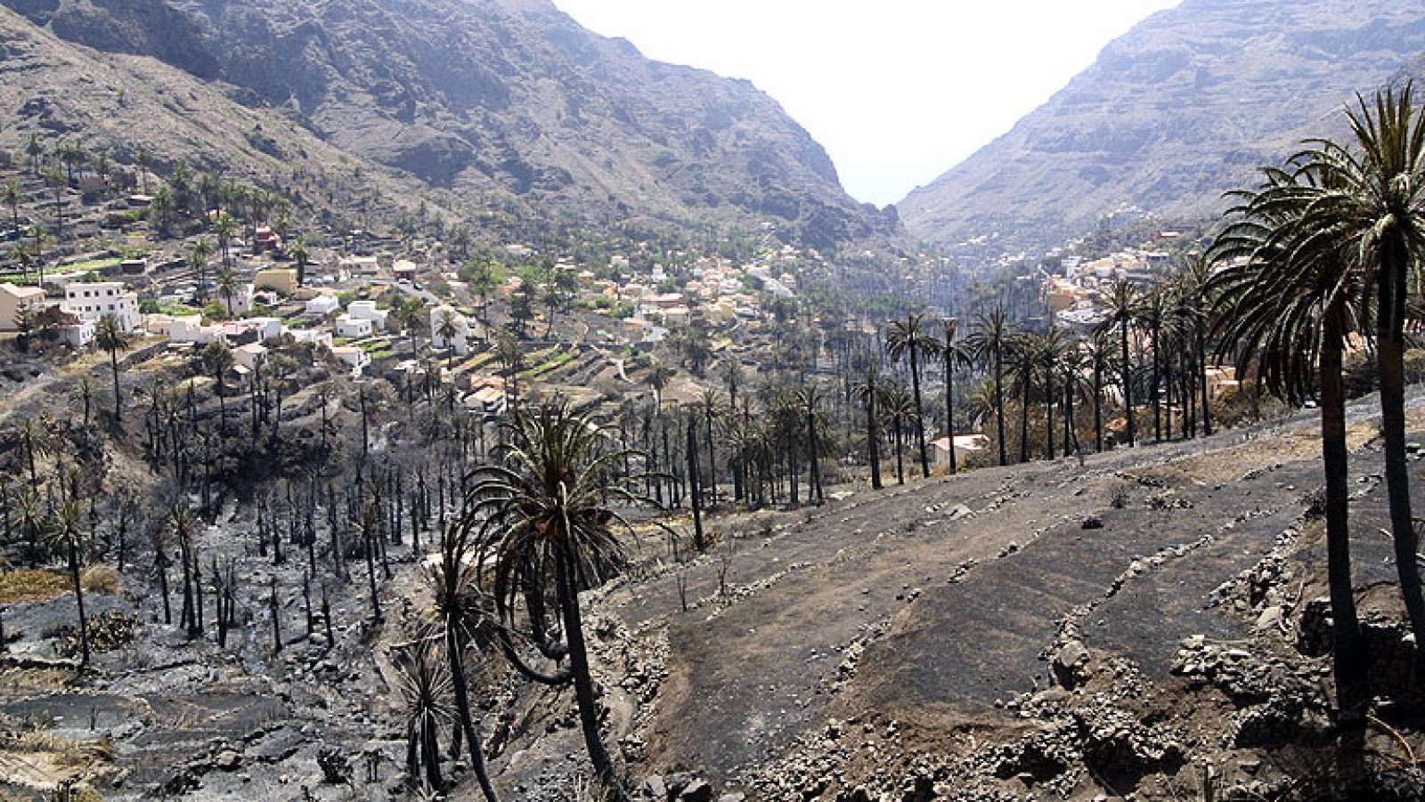 Continúa el trabajo para detener el fuego en La Gomera, 12 días después