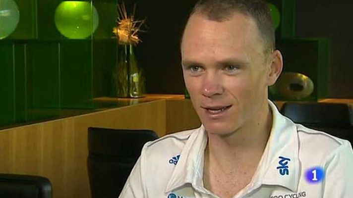 Telediario 1 - Chris Froome: "Seguro que Contador está en buenas condiciones"