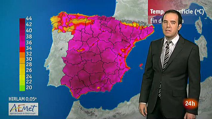 El tiempo - 42 provincias en alerta este sábado por temperaturas de hasta 40 grados