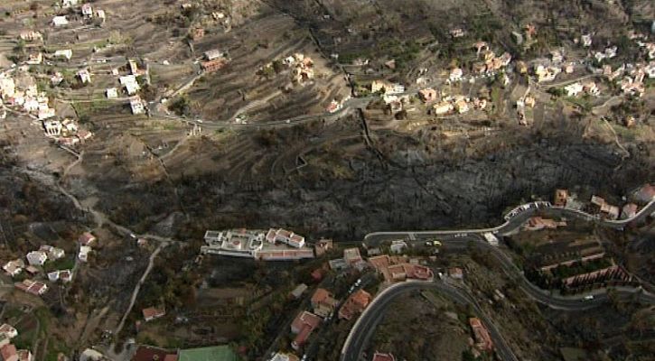 Telediario 1 - Efectos del incendio en La Gomera