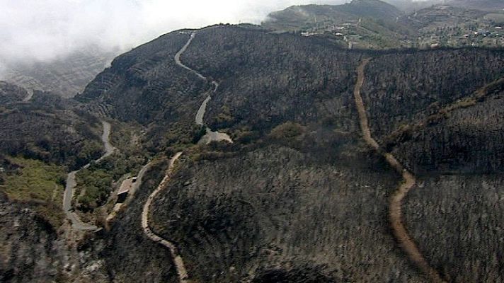 Telediario 1 - El riesgo de incendios por el calor cierra el acceso a zonas boscosas