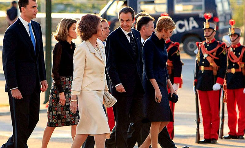 Las autoridades llegan a la inauguración de la Expo de Zaragoza