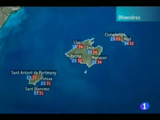 Informatiu Balear - El temps a les Illes Balears - 23/08/12