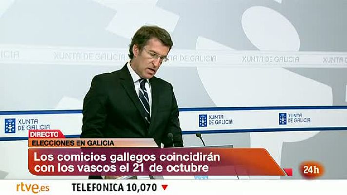 Informativo 24h - Feijóo adelanta las elecciones gallegas al 21 de octubre