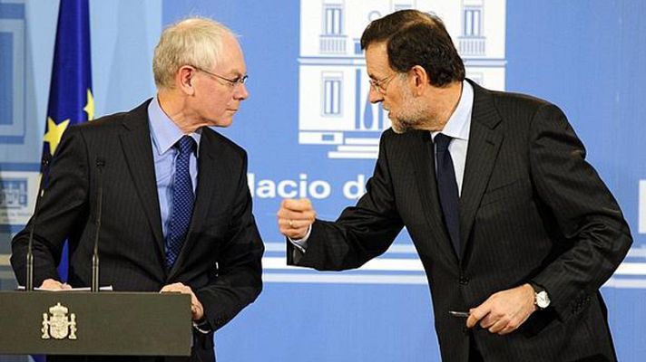 Informativo 24h - Rajoy recibe a Van Rompuy para reclamar pasos concretos hacia la unión fiscal y bancaria en la UE