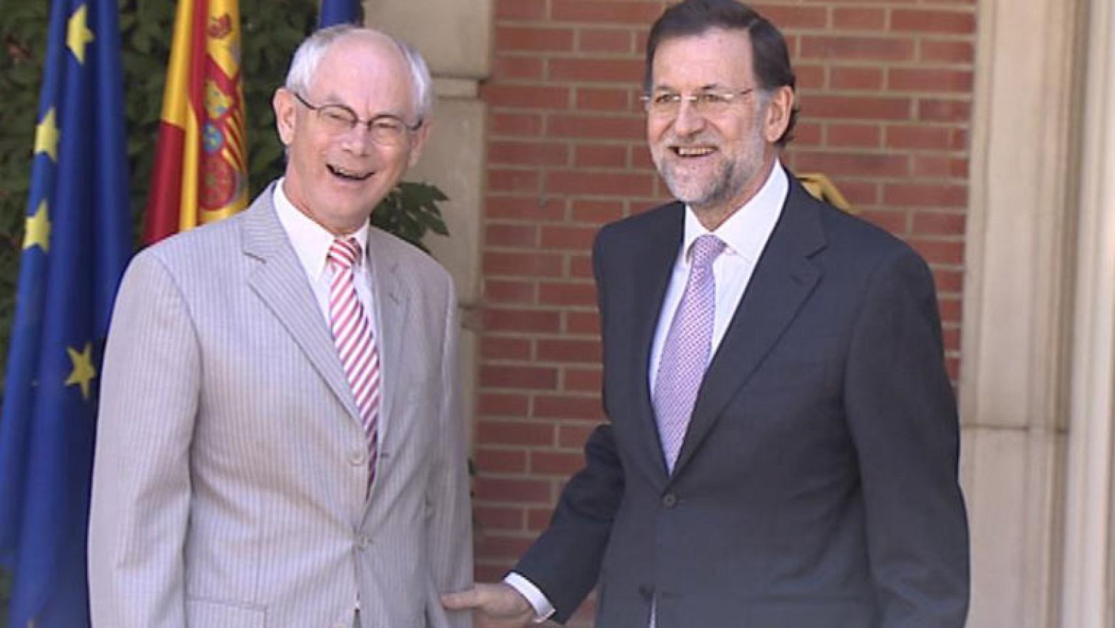Rajoy se reúne con Van Rompuy en la Moncloa