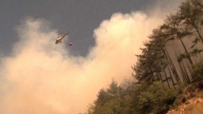 Telediario 1 - Incendios en agosto