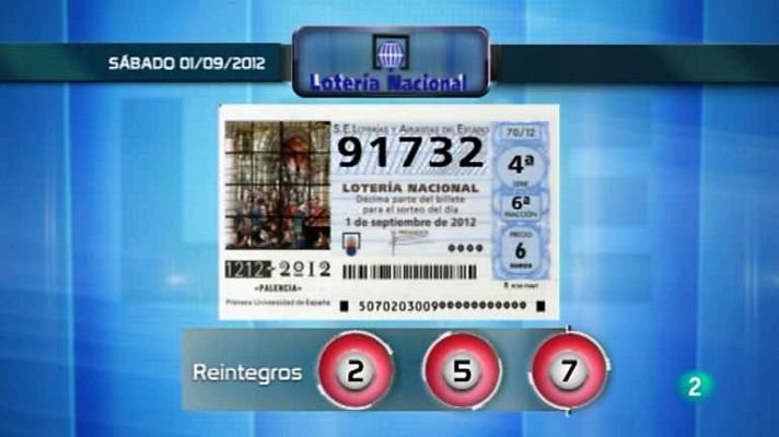 Loterías - Loteria viajera - 01/09/12
