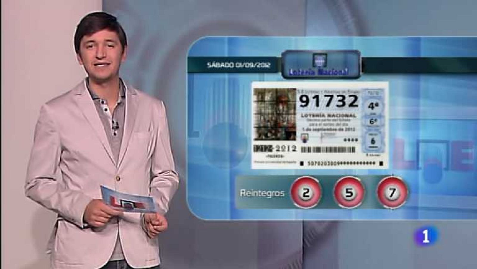 Lotería Nacional - 01/09/12 - ver ahora