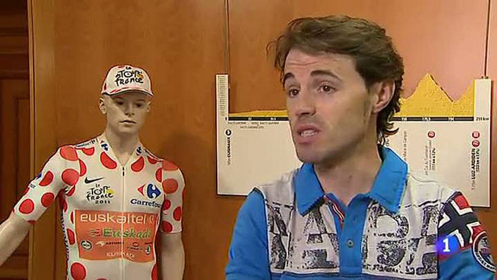 TVE ha estado en Asturias con el ciclista del Euskaltel Euskadi Samuel Sánchez que ve a su amigo Alberto Contador como a uno de los candidatos a tacar en los Lagos de Covadonga.