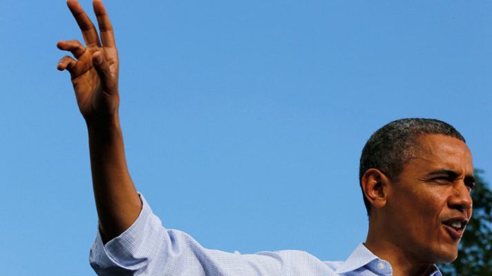 Telediario 1 - Obama pide ya el voto a los jóvenes