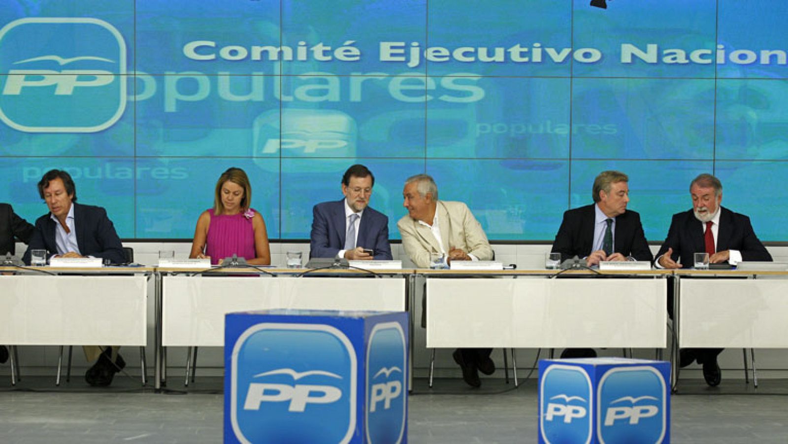 Rajoy ha presidido hoy el Comité Ejecutivo Nacional del PP con la vista puesta en la situación económica
