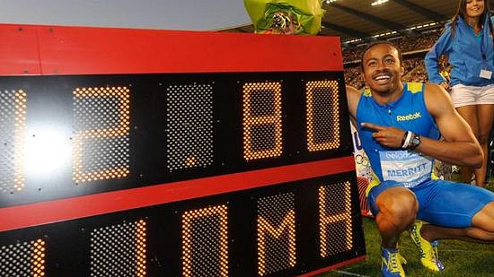 Telediario 1 - Aries Merrit, récord del mundo en los 110 m. vallas