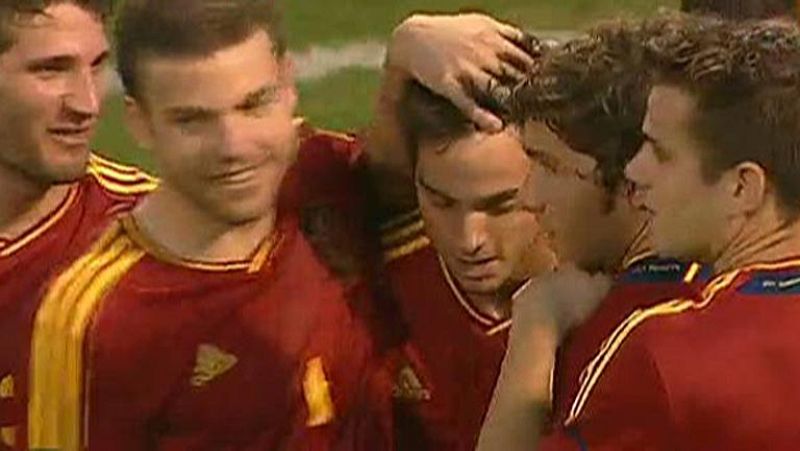 Sarabia consigue el primer gol, España 1 - Croacia 0