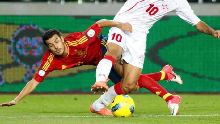 Telediario 1 - La 'Roja' aterriza con los tres puntos de Georgia en el zurrón