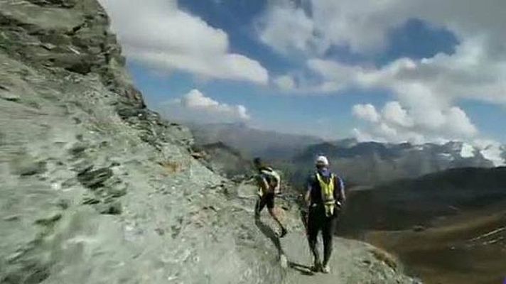 Telediario 1 - Óscar Pérez ganador de la "Tor des Geants", terrible carrera alpina.