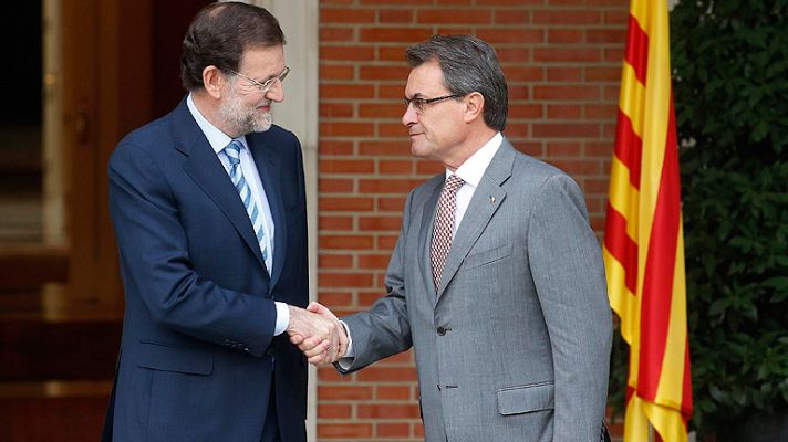 Telediario 1 - Mas tomará "decisiones" tras el no de Rajoy a la negociación del pacto fiscal