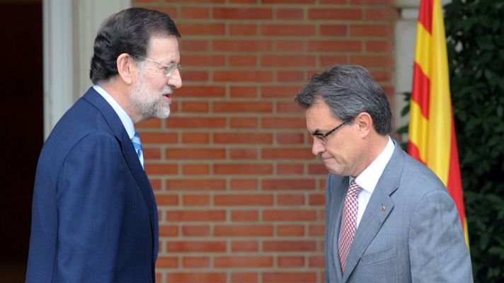 Telediario 1 - Mas tomará "decisiones" la próxima semana tras el no de Rajoy a la negociación del pacto fiscal