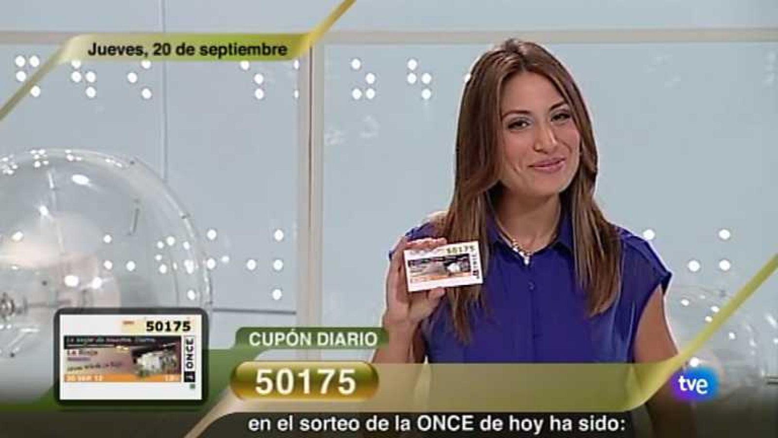 Sorteo ONCE - 20/09/12 - Ver ahora