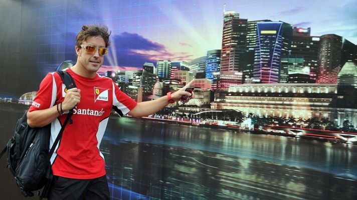 Telediario 1 - Los pilotos de Fórmula 1 se aclimatan en Singapur