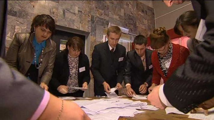 Telediario 1 - Boicot elecciones bielorrusas