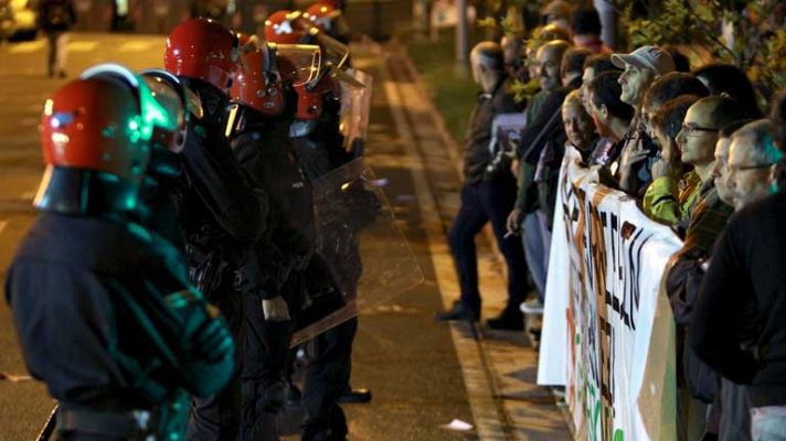 Telediario 1 - La huelga general ha dejado en Euskadi algunos incidentes