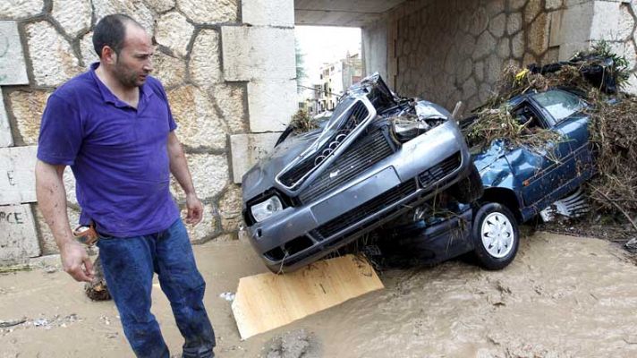 Telediario 1 - Inundaciones en Málaga