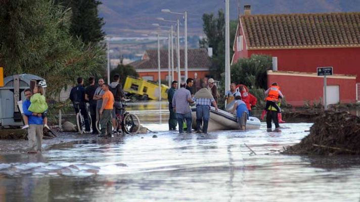 Telediario 1 - Inundaciones en Murcia