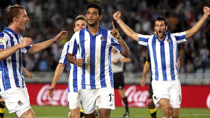 Telediario 1 - La Real llega por delante al derbi vasco