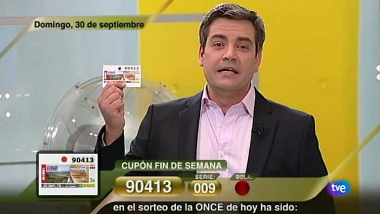 Sorteo ONCE - 30/09/12 - Ver ahora