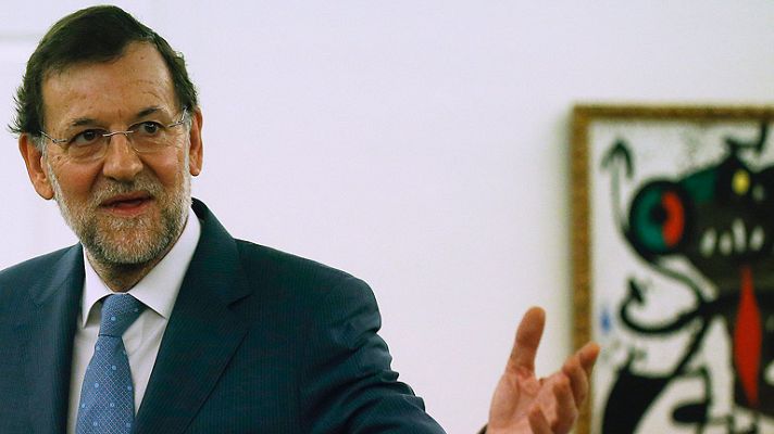 Telediario 1 - Reunión entre Rajoy y Rhen