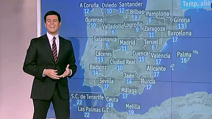 El tiempo - Nuboso en Baleares, noroeste de Galicia y Canarias