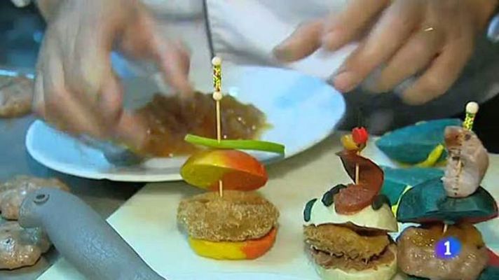 Telediario 1 - El fútbol y la gastronomía se fusionan