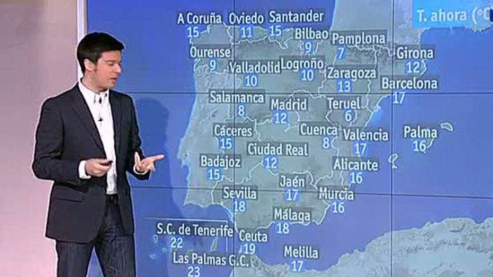 El tiempo - La Aemet prevé tiempo muy nuboso con lluvias débiles en Galicia y Cantábrico