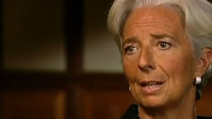 Telediario 1 - Lagarde califica de "muy, muy valientes" las medidas económicas de España
