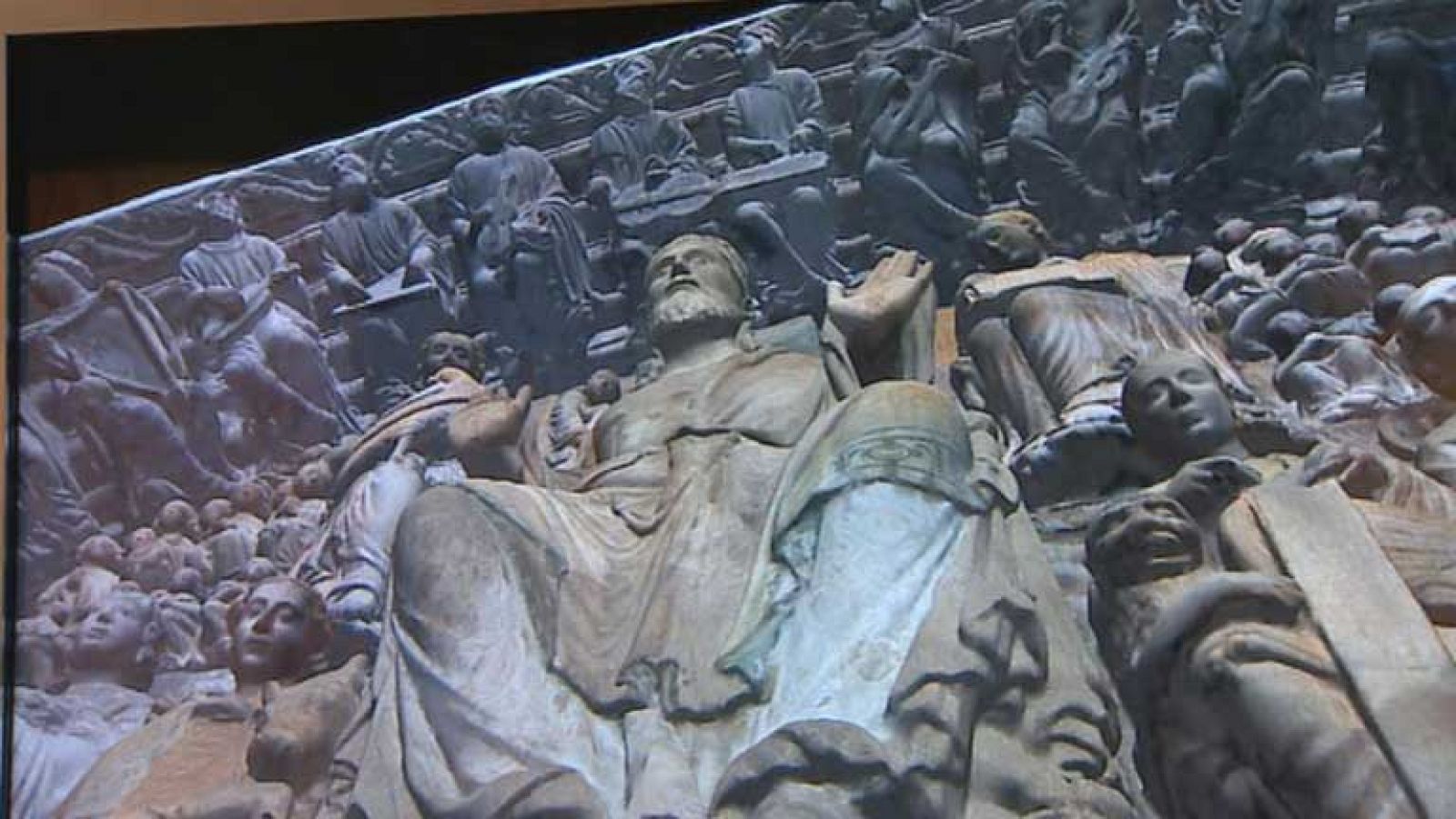 La restauración del Pórtico de la Gloria desvela sorpresas