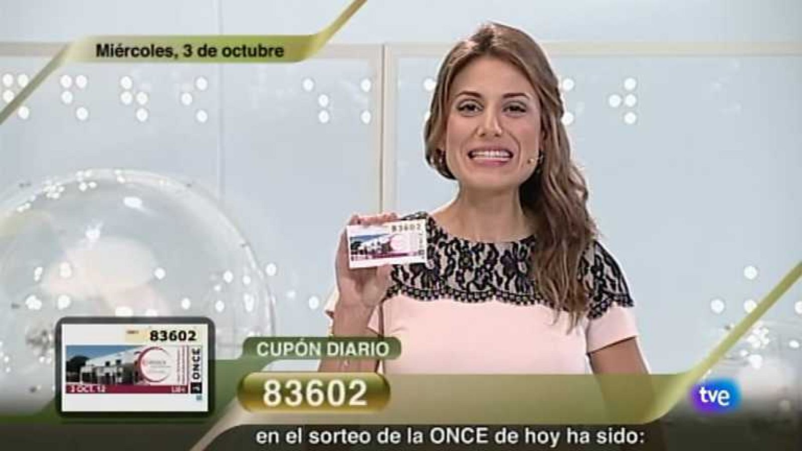 Sorteo ONCE - 03/10/12 - Ver ahora