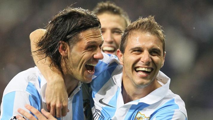 Telediario 1 - El Málaga destroza al Anderlecht a domicilio (0-3)