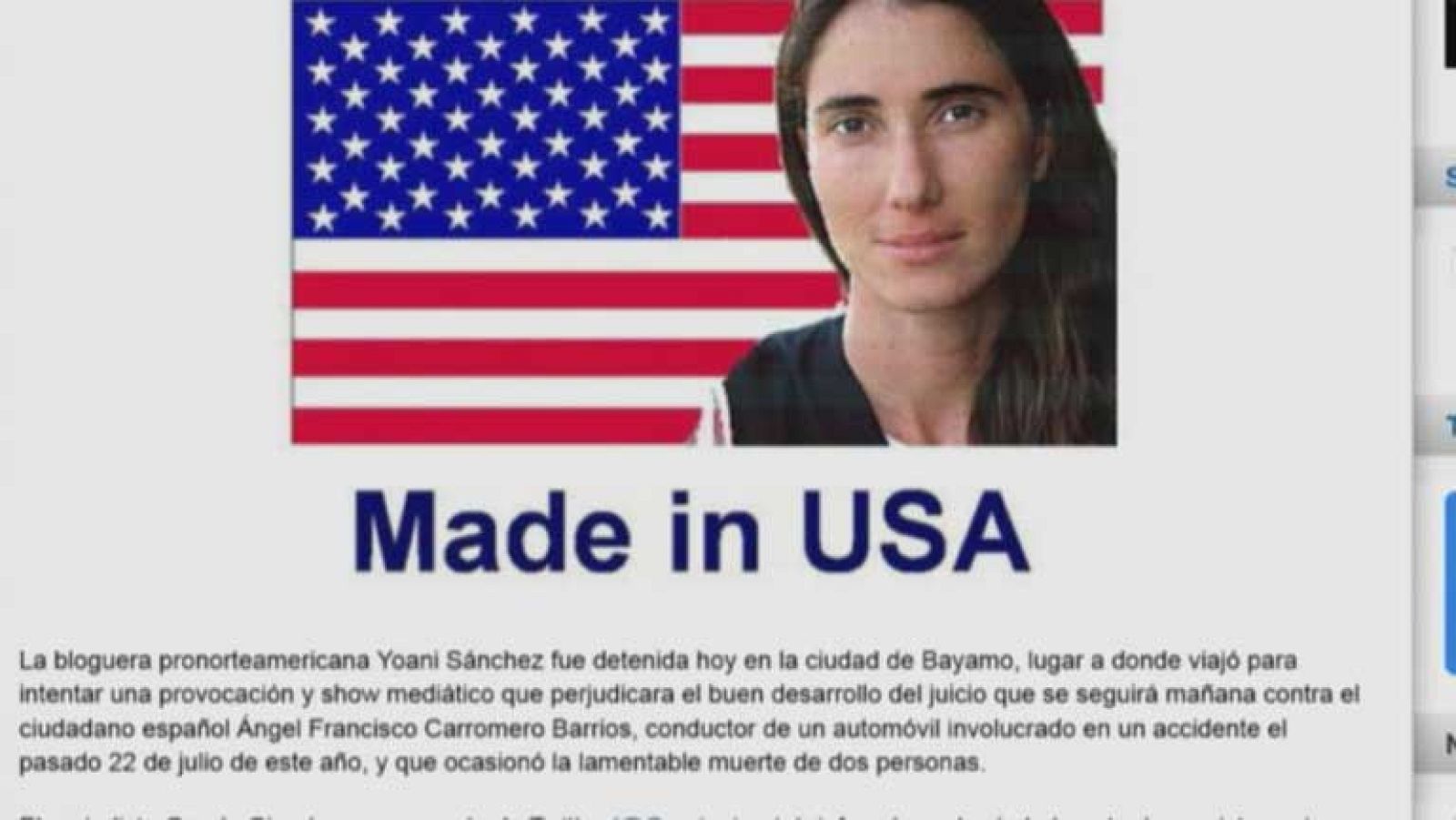 Las autoridades cubanas han detenido a la periodista opositora Yoani Sánchez