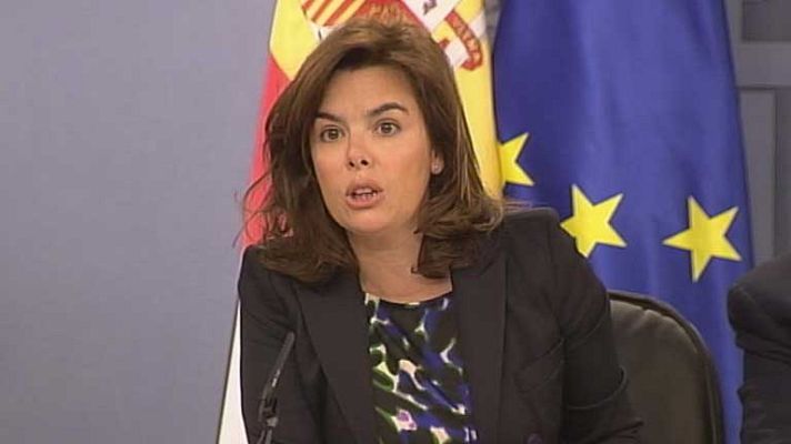 Telediario 1 - Sáenz de Santamaría sobre el auto del juez Pedraz