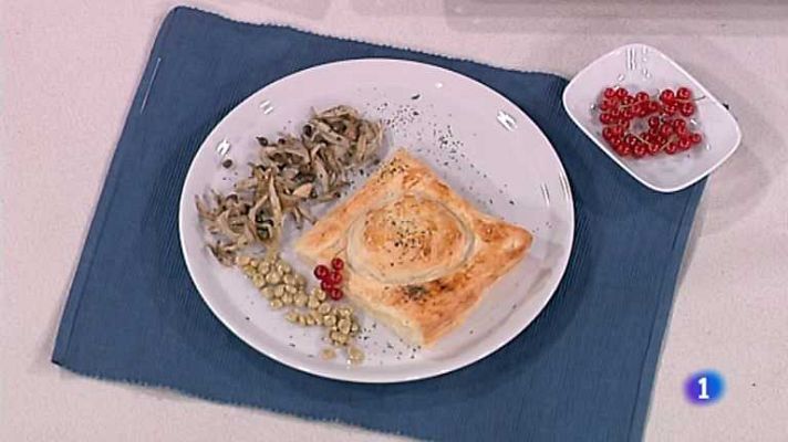 Cocina con Sergio - Bonito hojaldrado con setas
